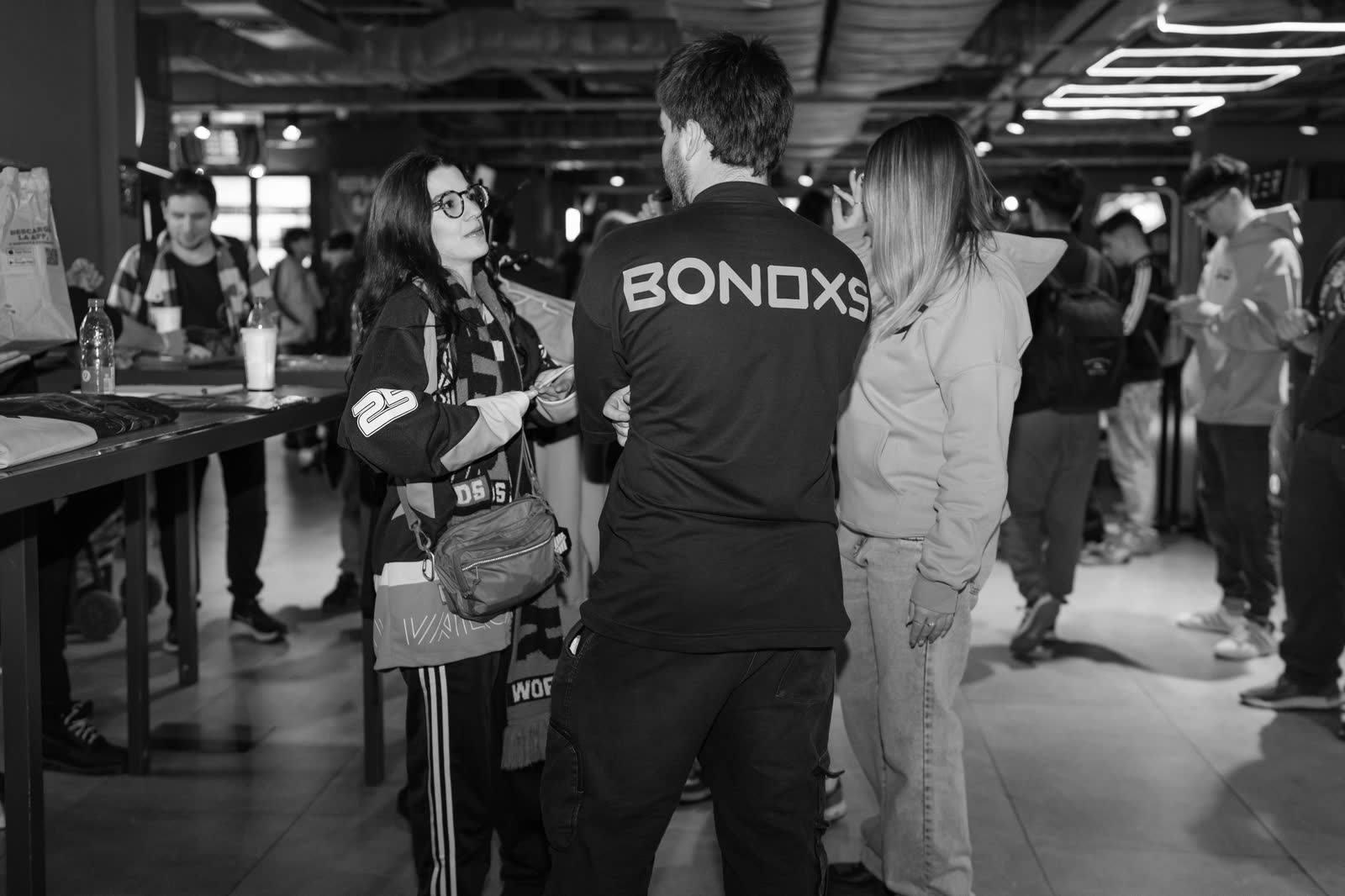 BONOXS staff with players at a community event
