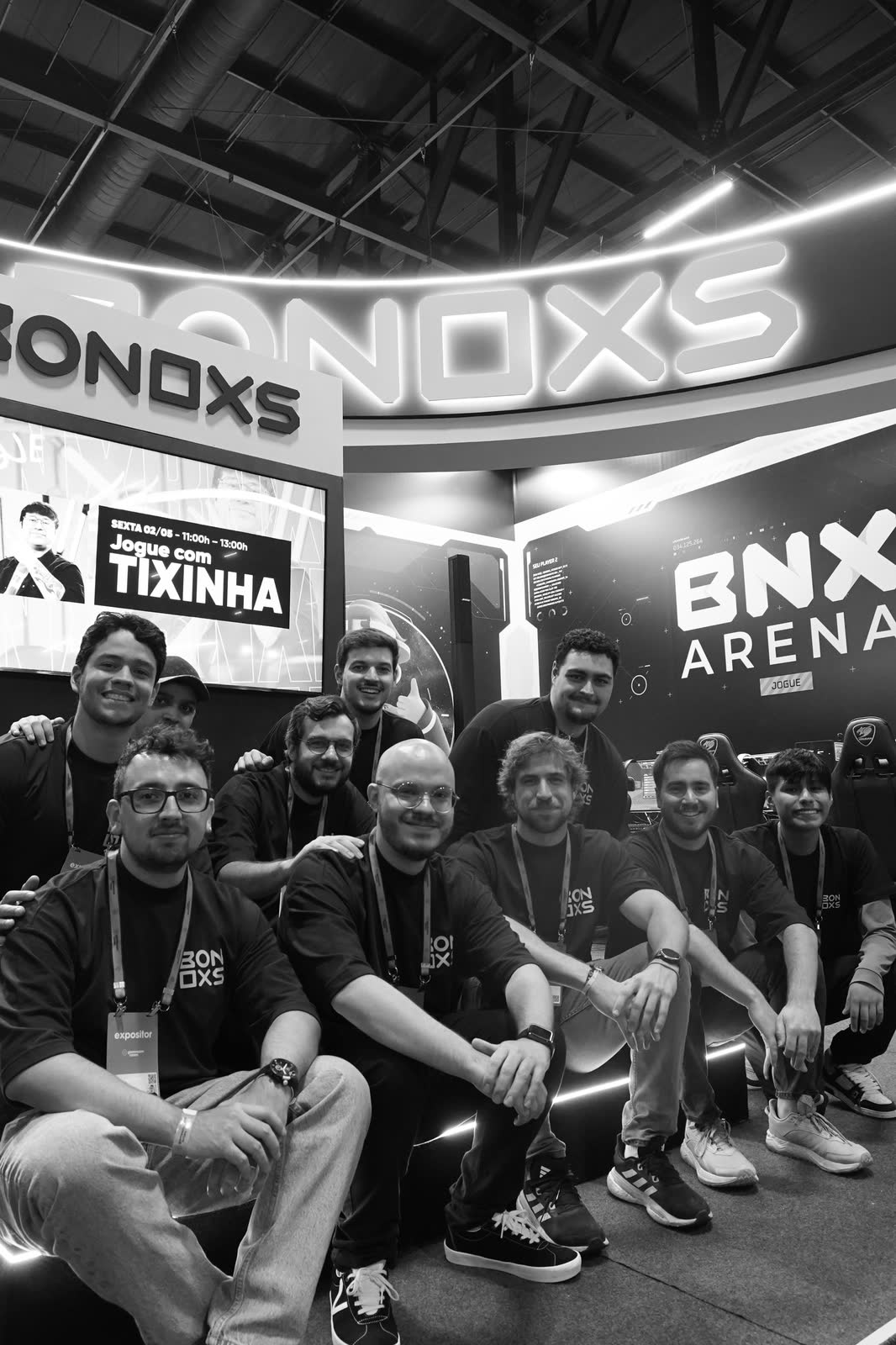 BONOXS team celebrating at the stand