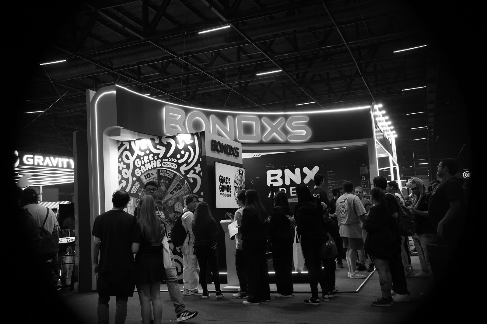 BNX Arena stations at the BONOXS stand at a gaming convention