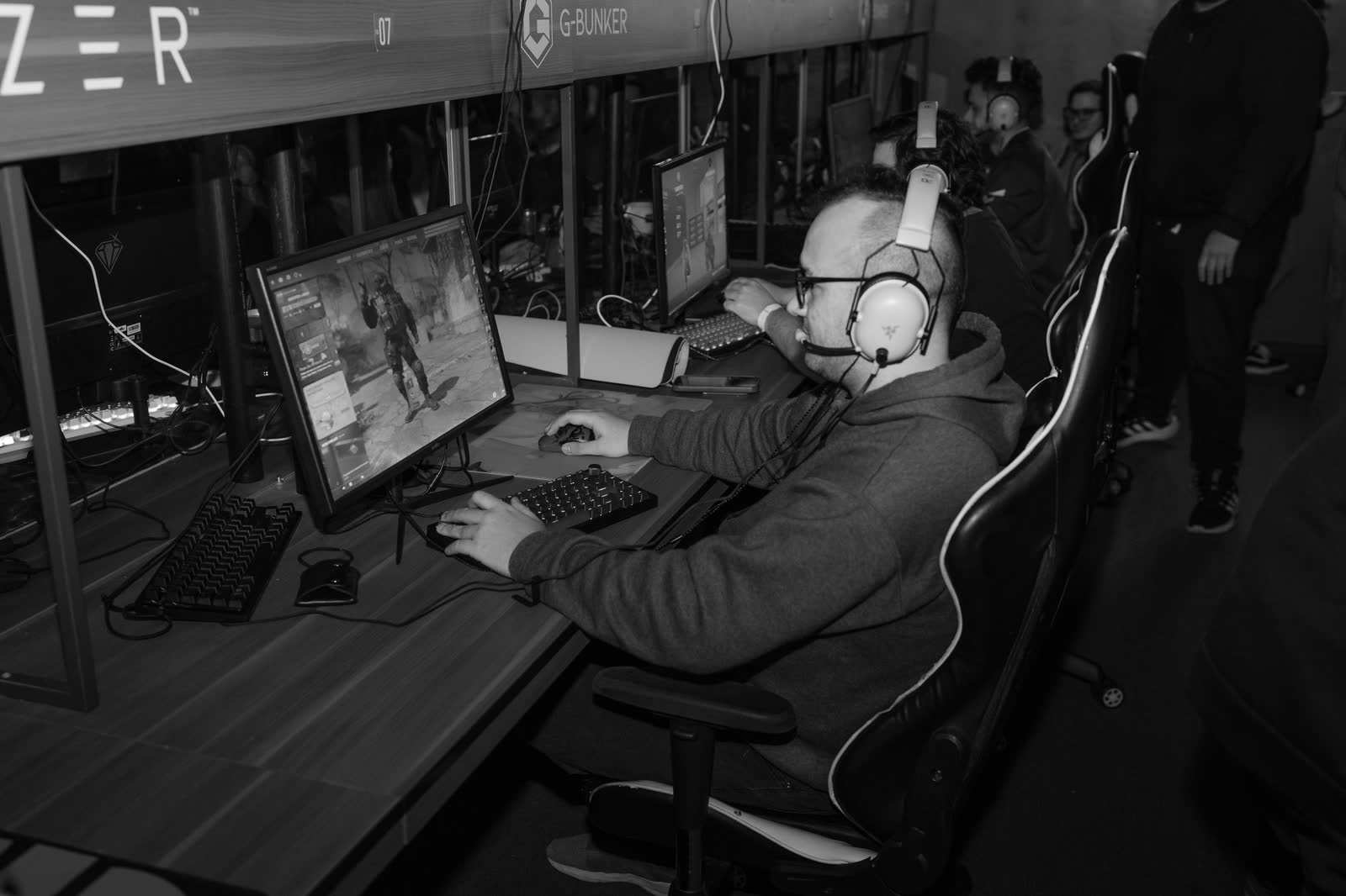 Player with headset during a BONOXS Series match
